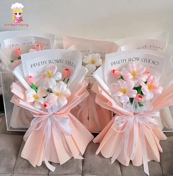 Bó hoa sáp hồng tặng thầy cô 20/11