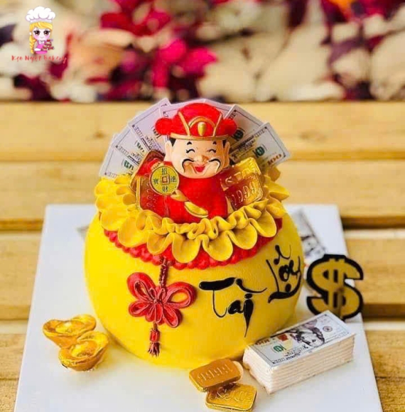 Bánh kem khai trương chữ Tài Lộc