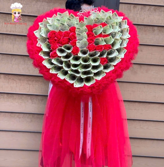 Bó hoa tiền chữ mẹ dành tặng cho mẹ yêu