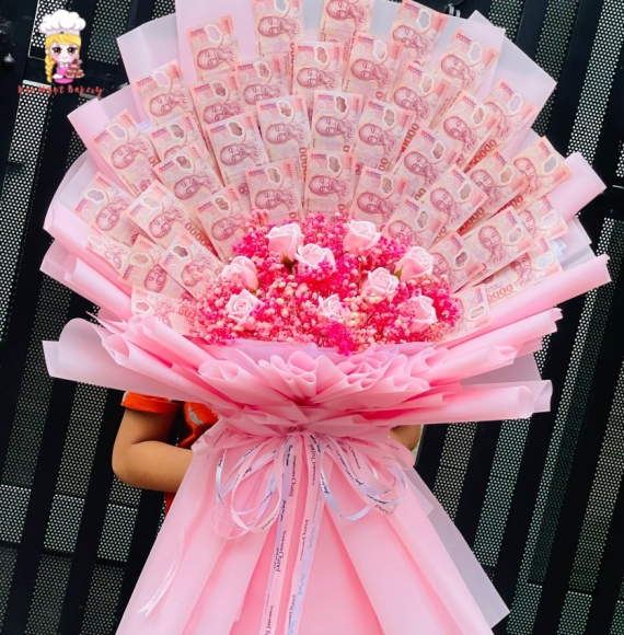 Bó hoa tiền POLYMER