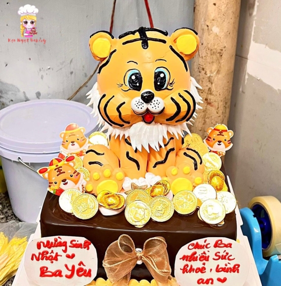 Bánh Kem bé hổ ngộ nghĩnh mẫu