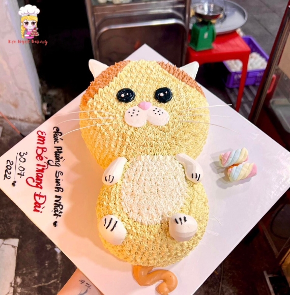 Bánh kem mẫu mèo con