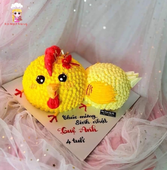 Bánh Kem bé gà siêu xinh