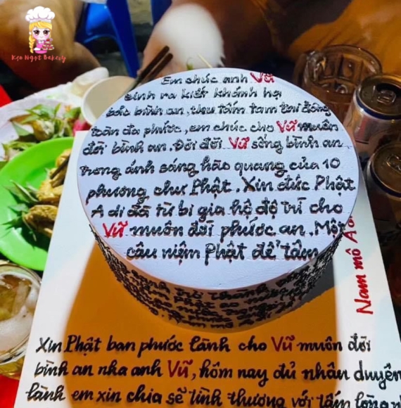 Bánh Kem trend viết chữ nhiều tặng bạn thân