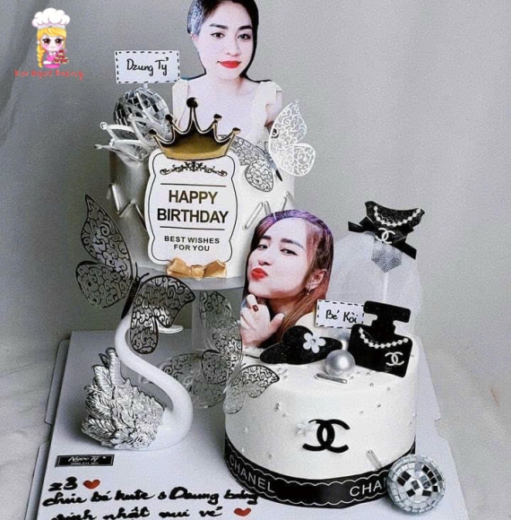 Bánh kem 2tầng cao thấp