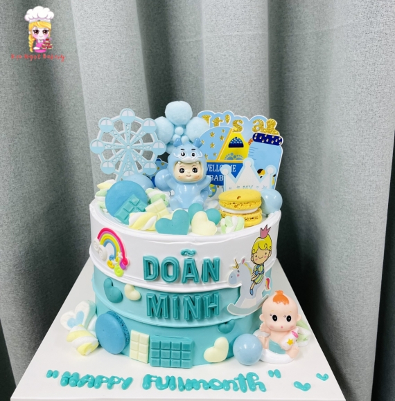 Bánh kem đầy tháng cho bé rồng nam