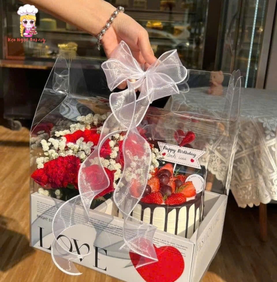 Sét bánh và hoa tặng 20/10