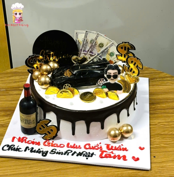 Bánh kem rút tiền dành cho nam