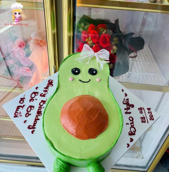 Bánh kem quả bơ siêu đáng yêu