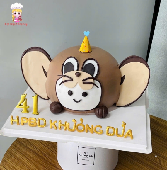 Bánh kem chú khỉ dành cho bé trai