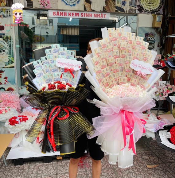 Combo hoa tiền tặng vợ 