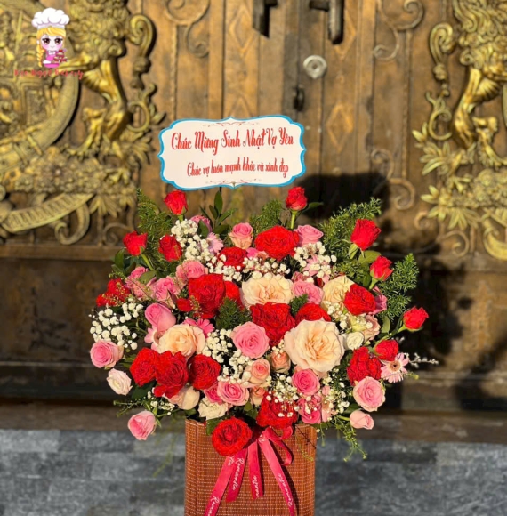Giỏ hoa chúc mừng đi khai trương