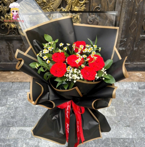 Bó hoa chúc mừng tại mẹ