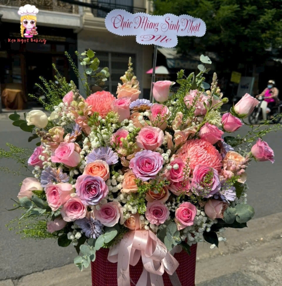 Giỏ hoa tặng sinh nhật mẹ