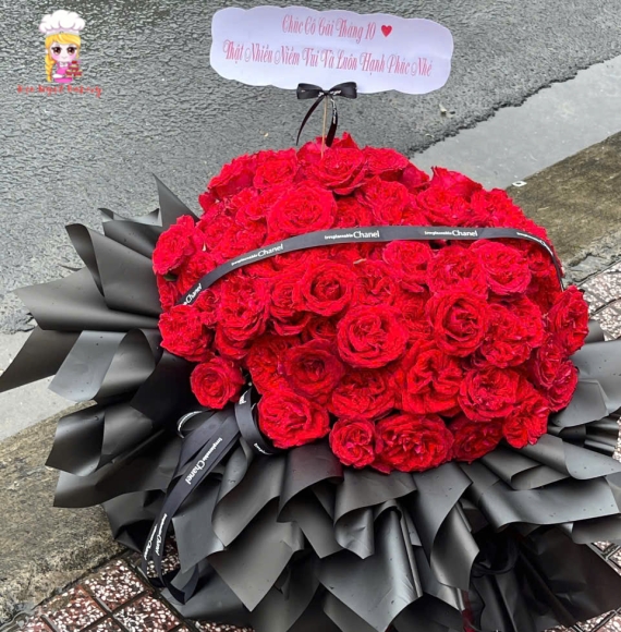 Bó hồng siêu khổng lồ ở quận 6