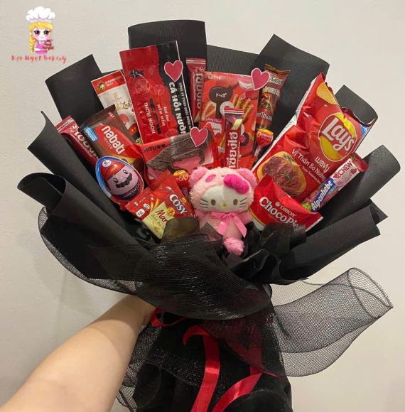 Sét quà bánh kẹo tone hồng tặng bé