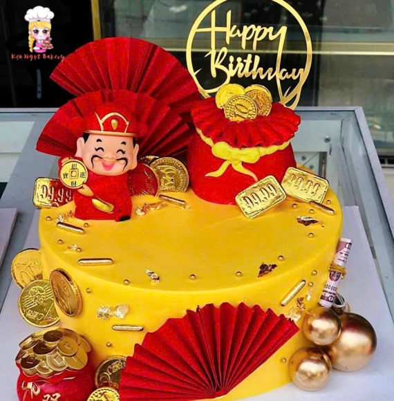 Bánh kem hủ vàng mừng khai trương