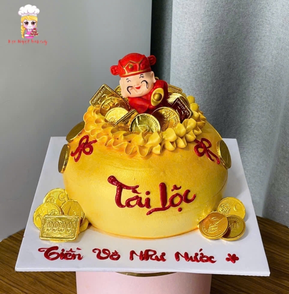 Bánh kem hủ vàng mừng khai trương quận 12