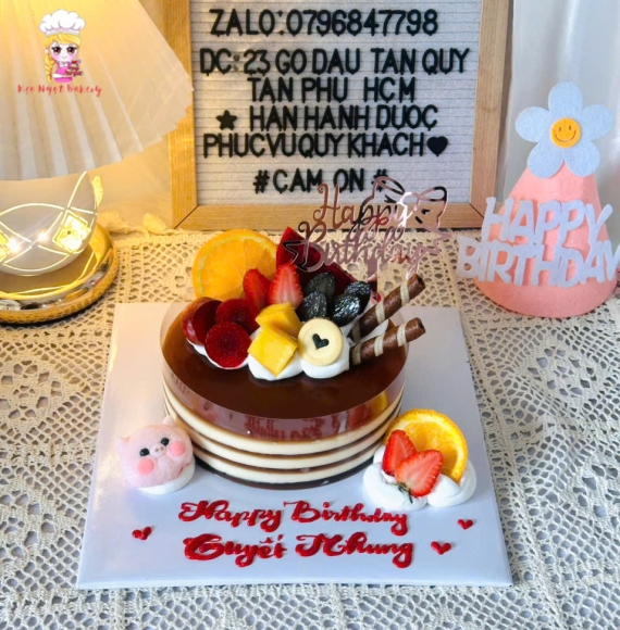 Bánh kem rau cau trái cây ngon Tân Phú