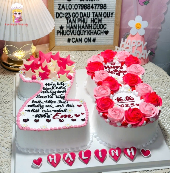 Bánh kem dành cho bạn gái ở tân phú tạo chữ số tuổi