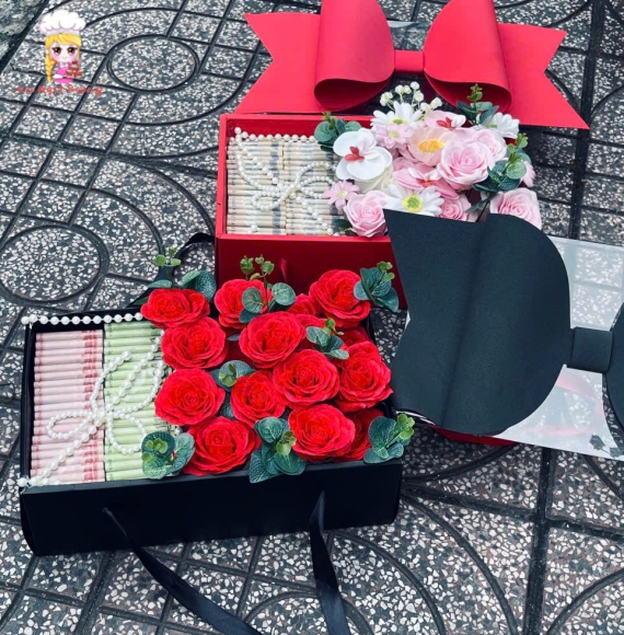 Hộp Hoa tiền tờ 50k và 100k TPHCM