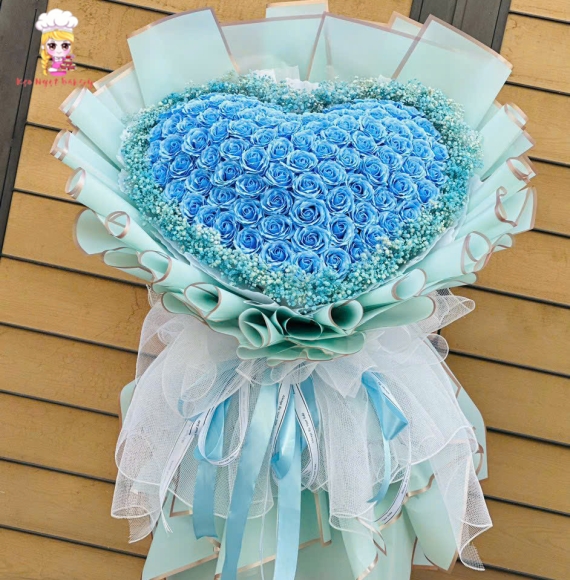 Hoa sáp trái tim khổng lồ hot năm 2025