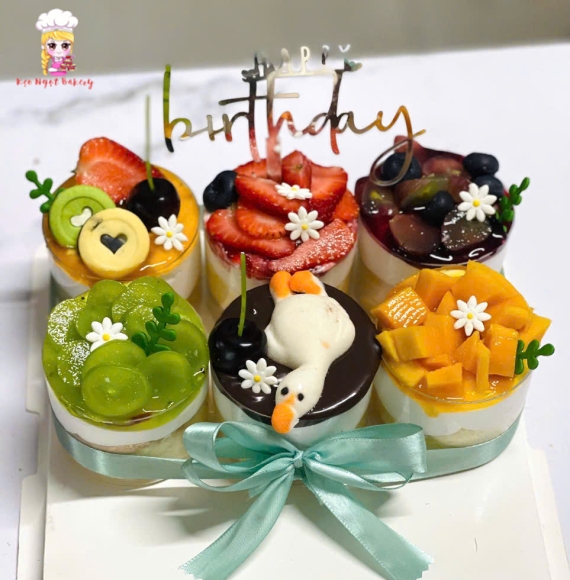 Sét bánh 6 ly panna cotta