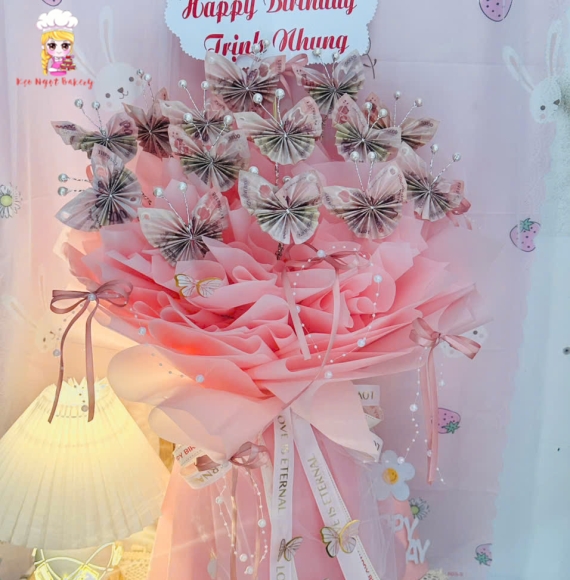 Mẫu Bó hoa tiền tặng 20.10