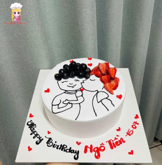 Top Những Chiếc Bánh Sinh Nhật vẻ hình chibi dành cho cặp đôi 