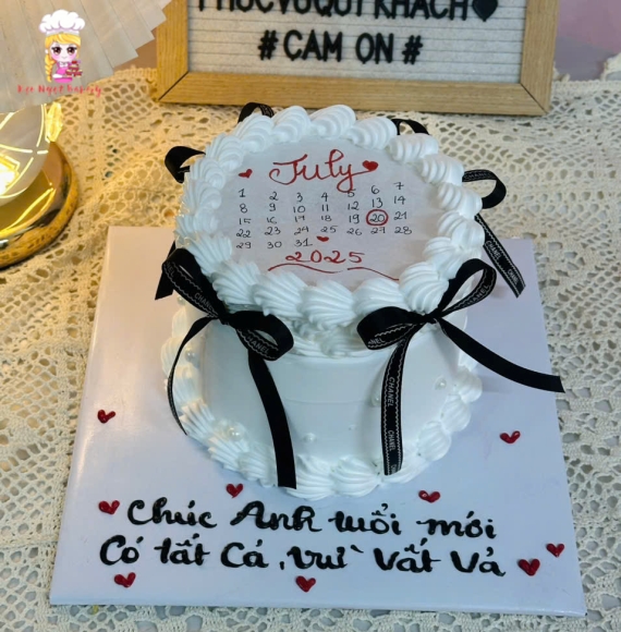 Bánh kem kỷ niệm tình yêu