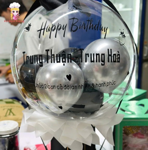 Bóng bay rút tiền tone đen tặng bạn trai (anh trai)