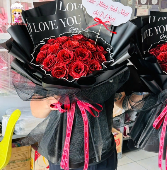 Hoa sáp tone đỏ tặng sinh nhật