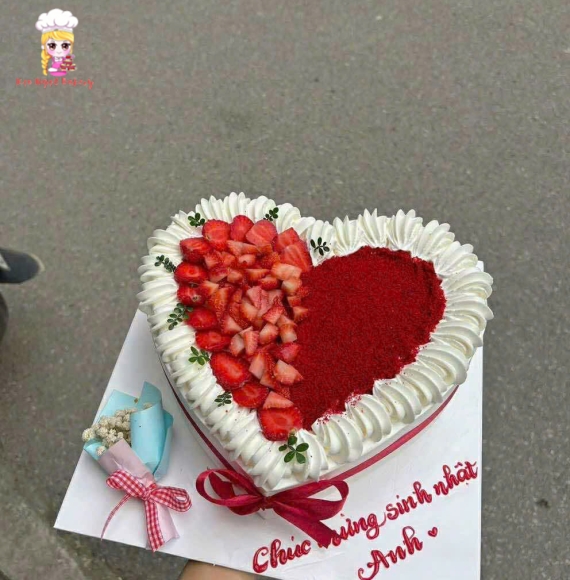 Bánh kem trái tim dành cho nam