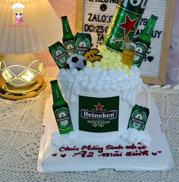 Bánh kem dành cho nam bia heineken