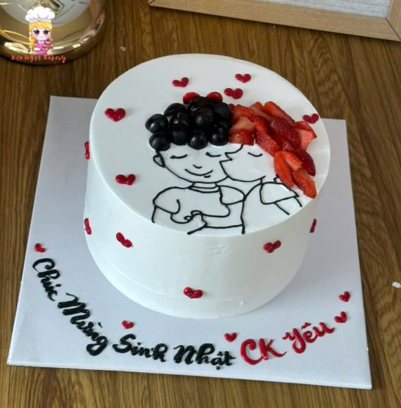 Bánh kem vẻ hình chibi ở tân phú