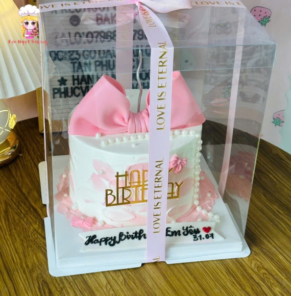 Hộp Bánh Nơ Fondant Luxury  Tone Hồng hot năm 2025