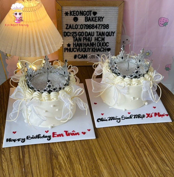 Combo bánh kem thổi kim tuyến Bling Bling