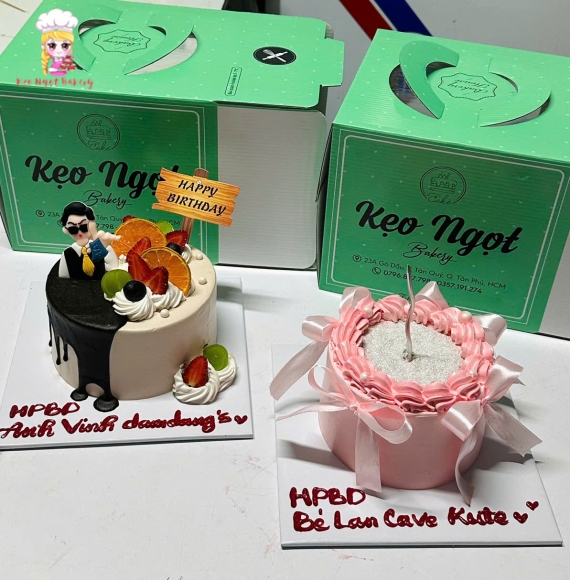 Bánh kem thổi kim tuyến bánh kem tặng chồng yêu