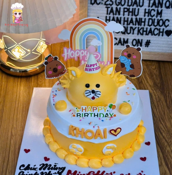 Bánh kem dành cho bé trai trang trí dễ thương