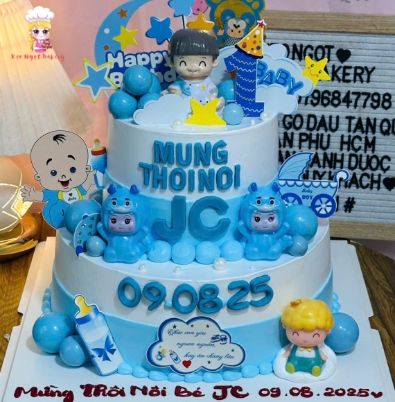 Bánh kem thôi nôi dành cho bé trai ở tân phú