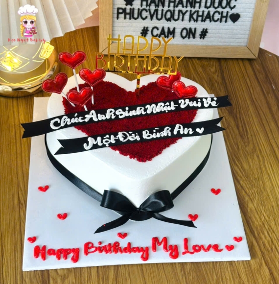 Mẫu bánh kem hình trái tim