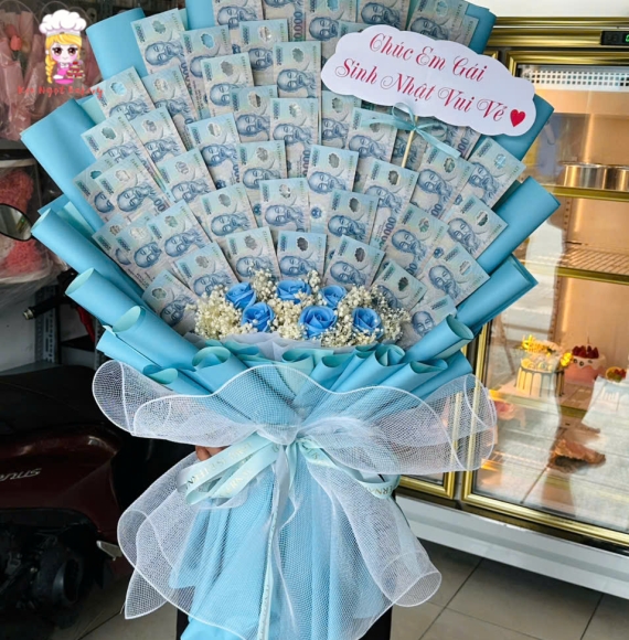 Hoa tiền 20k tặng em gái mẫu hot 2025