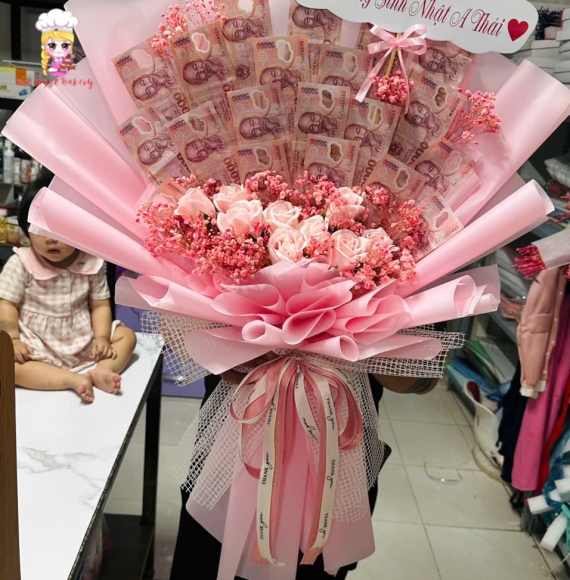 Hoa tiền 50k tặng anh trai mẫu hot 2025