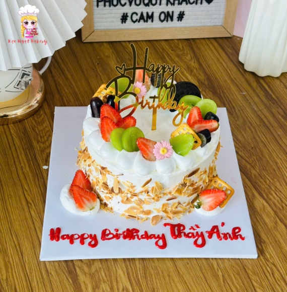 Bánh kem hạnh nhân tặng thầy