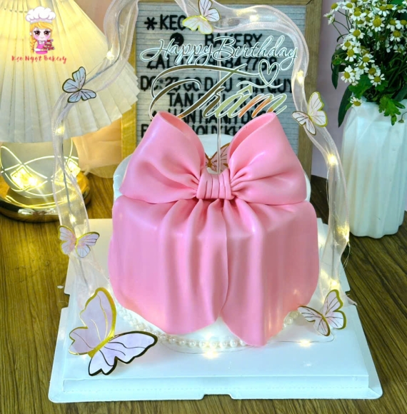 Bánh nơ tone hồng xinh