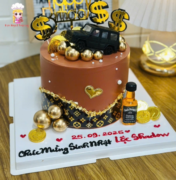 Bánh kem rút tiền sang trọng,dành cho nam
