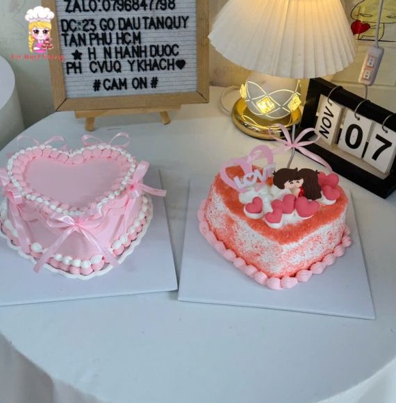 Bánh kem trái tim siêu hot tại Tân Phú