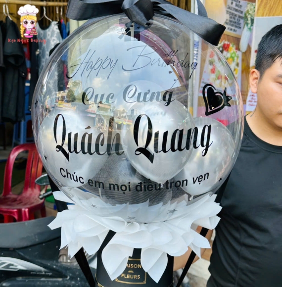 Bóng bay rút tiền tone tặng nam mừng sinh nhật