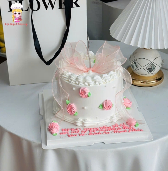 Bánh kem đơn giản tặng ngày kỷ niệm