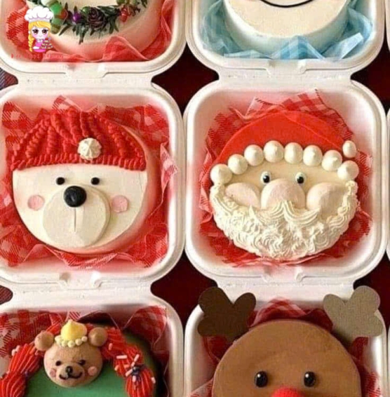 Mẫu bánh kem bento noel